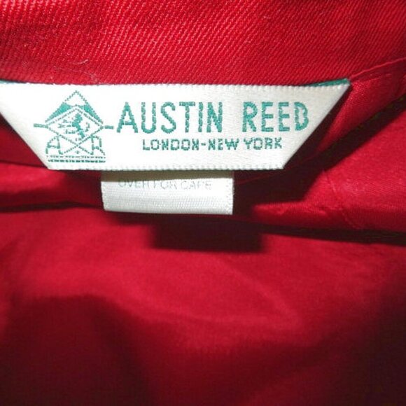 Vtg Austin Reed Women's Blazer Jacket Size 12 Red Worsted Wool Lined Pockets USA - Picture 4 of 12